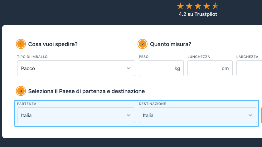 Seleziona la destinazione