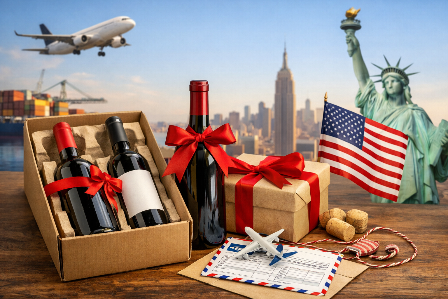 Spedire vino come regalo negli USA: è legale?